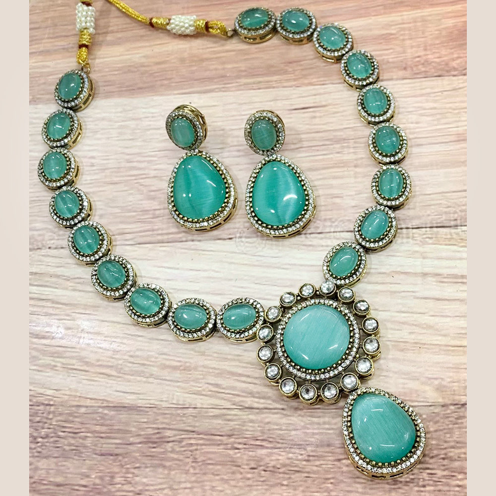 FS Collection Gold Plated Monalisa Necklace Set