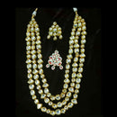 FS Collection Gold Plated Kundan Long Necklace Set