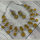 FS Collection Silver Plated AD Necklace Set