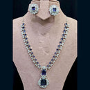 FS Collection Silver Plated AD Necklace Set