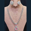 FS Collection Silver Plated AD Necklace Set