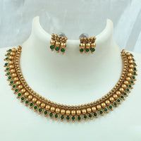 FS Collection Gold Plated Pota Stone Necklace Set