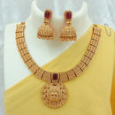 FS Collection Gold Plated Temple Necklace Set