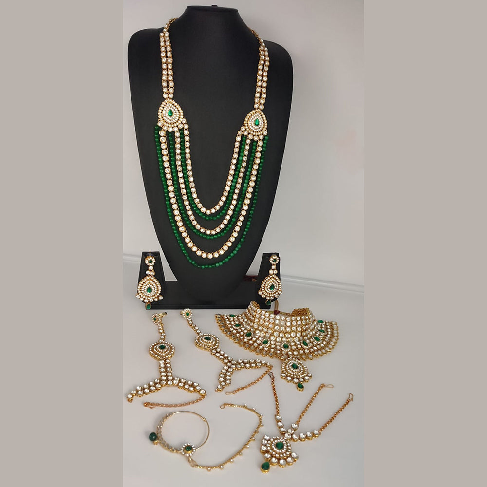 FS Collection Gold Plated Austrian Stone Beads Bridal Set