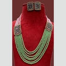 FS Collection 2 Tone Plated AD Multi Layer Long Necklace Set