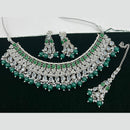FS Collection Silver Plated AD Necklace Set