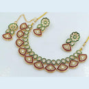 FS Collection Gold Plated Crystal Stone Necklace Set