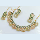FS Collection Gold Plated Crystal Stone Necklace Set