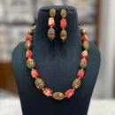 FS Collection Gold Plated Beads Necklace Set