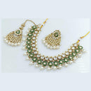 FS Collection Gold Plated Kundan Stone Necklace Set