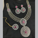 Fs Collection Gold Plated AD Necklace Set