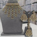 FS Collection Gold Plated Kundan Stone And Pearl Choker Necklace Set
