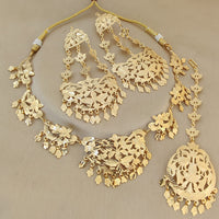 Fs Collection Gold Plated Necklace Set