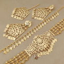 Fs Collection Gold Plated Choker Necklace Set