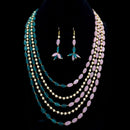 Fs Collection Gold Plated Beads Long Multi Layer Necklace Set