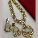 FS Collection Gold Plated Kundan Stone Necklace Set