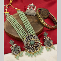 Fs Collection 2 Tone AD And Beads Necklace Set