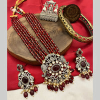 Fs Collection 2 Tone AD And Beads Necklace Set