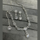 FS Collection Silver Plated AD Necklace Set