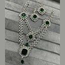 FS Collection Silver Plated AD Necklace Set