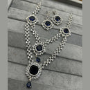 FS Collection Silver Plated AD Necklace Set