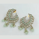 FS Collection Gold Plated Crystal Stone Dangler Earrings