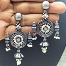 FS Collection Oxidised Plated Pota Stone Dangler Earrings