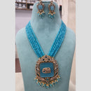 FS Collection Gold Plated Austrian Stone And Beads Necklace Set
