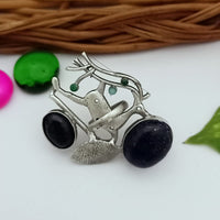 FS Collection Oxidised Plated Adjustable Ring