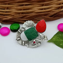 FS Collection Oxidised Plated Adjustable Ring