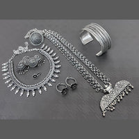 FS Collection Oxidised Plated Jewellery Combo
