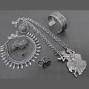 FS Collection Oxidised Plated Jewellery Combo