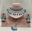 FS Collection Gold Plated Crystal Stone Choker Necklace Set