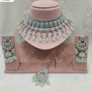 FS Collection Gold Plated Crystal Stone Choker Necklace Set