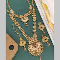 FS Collection Gold Plated Austrian Stone Necklace Combo Set