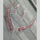 FS Collection Silver Plated AD Necklace Set