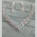 FS Collection Silver Plated AD Necklace Set