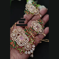 FS Collection Gold Plated AD Chain Pendent Set