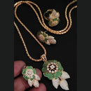 FS Collection Gold Plated AD Chain Pendent Set