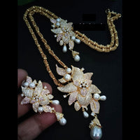 FS Collection Gold Plated AD Chain Pendent Set