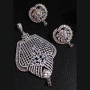 FS Collection Silver Plated AD Chain Pendent Set
