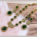 FS Collection Gold Plated Austrian Stone Long Necklace Set