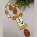 FS Collection Gold Plated Mother Of Pearls Necklace Set