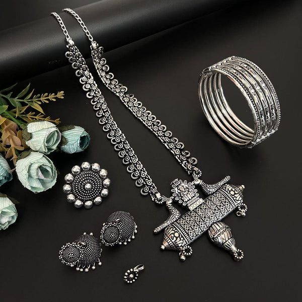 FS Collection Oxidised Plated Jewellery Combo