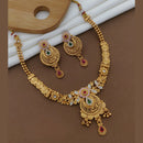 FS Collection Gold Plated Pota Stone Necklace Set