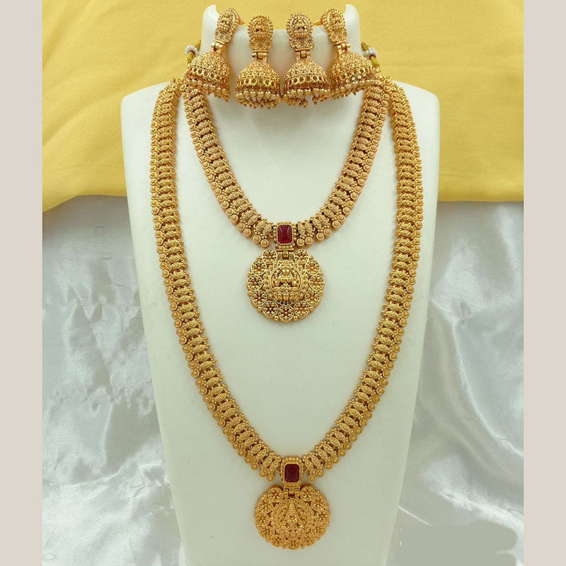 FS Collection Gold Plated Temple Necklace Combo