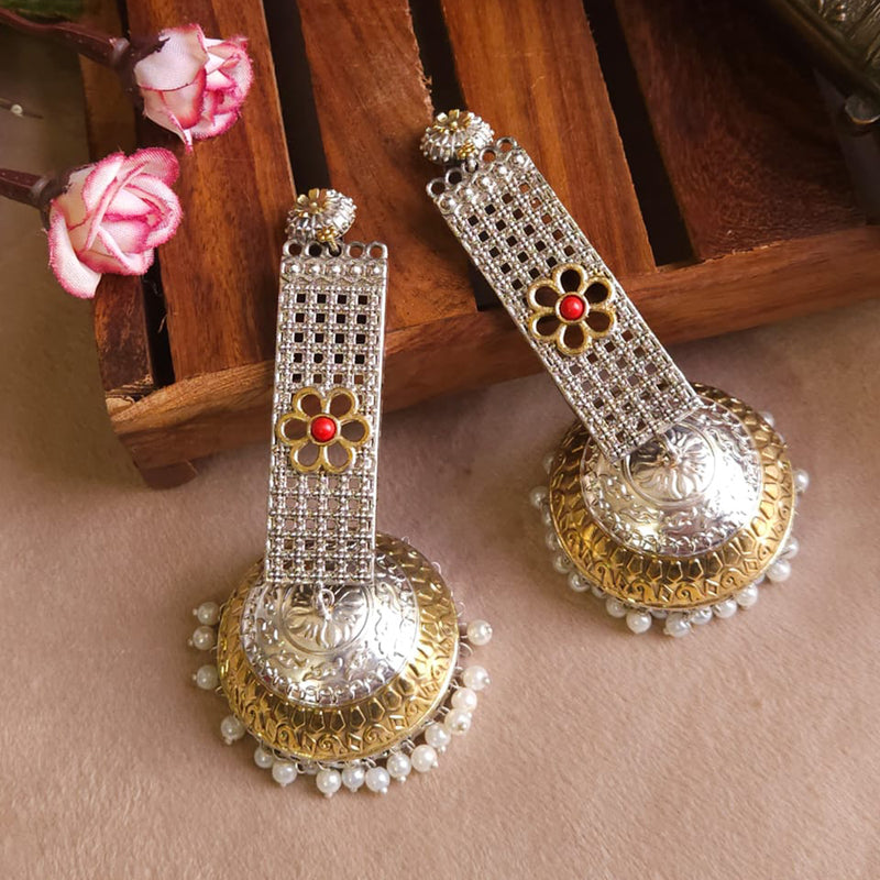 FS Collection Gold Plated Jhumki Earrings