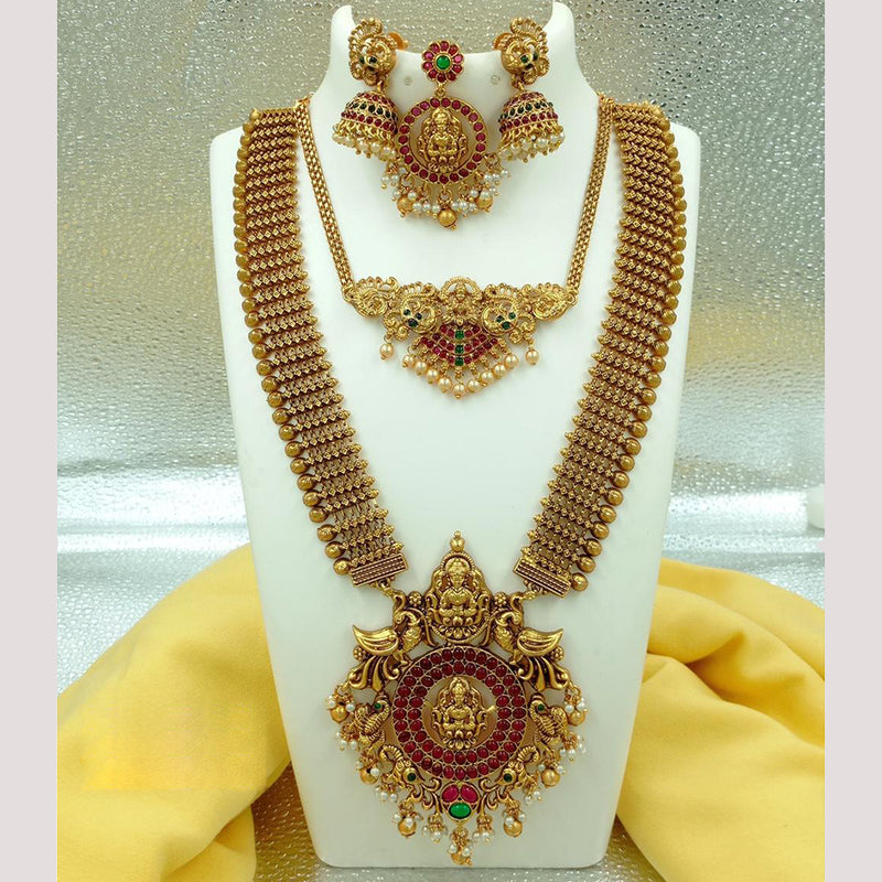 FS Collection Gold Plated Temple Necklace Combo