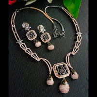 FS Collection 2 Tone Plated AD Stone Necklace Set