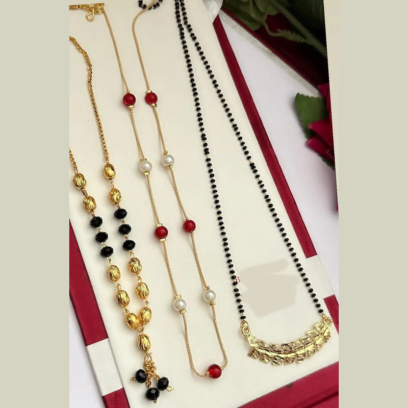 FS Collection Gold Plated Pearls Combo Set